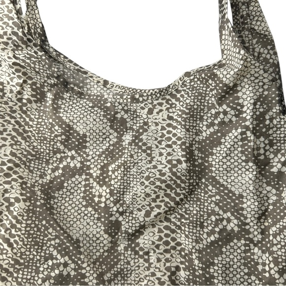 Baggu Snake Print Tote in Gray and Cream - Picture 6 of 6